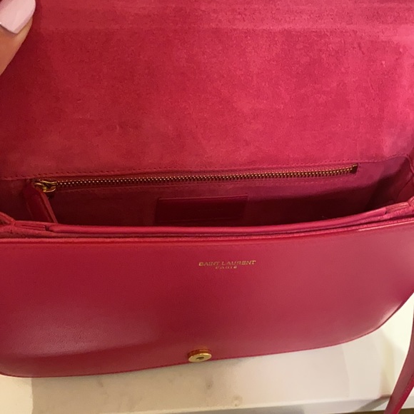 YSL Barbie pink leather crossbody bag - Picture 6 of 8